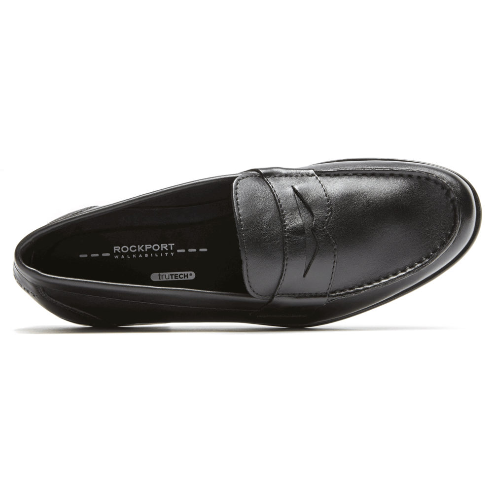 Rockport Mens Classic Penny - Loafers Black - MCD725361